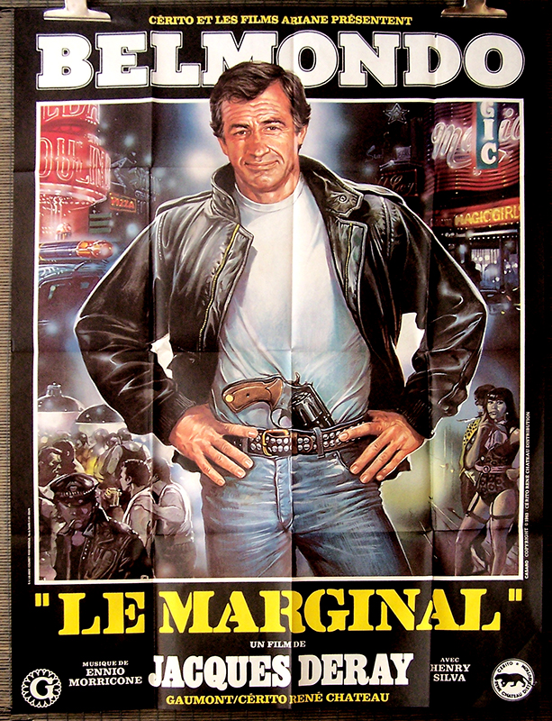 PLAQUE MÉTAL  FILM LE MARGINAL JEAN PAUL BELMONDO  30 X 20 CM